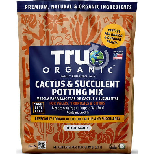 True Organic - Cactus & Succulent Potting Mix 8qt BFG Supply Co