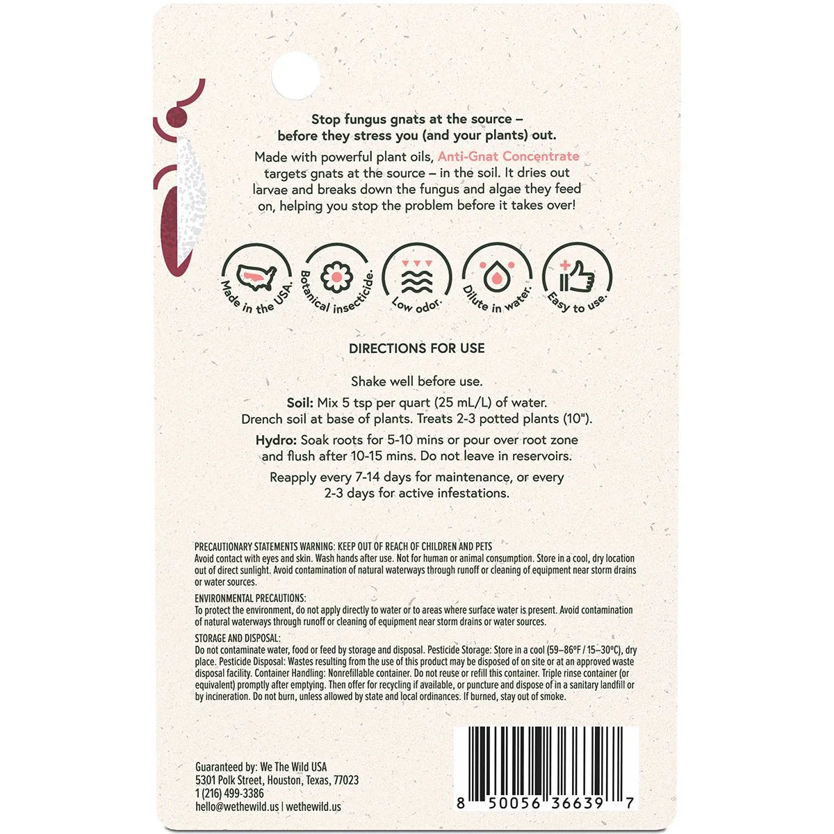 We The Wild - Anti-Gnat Pest Prevention Drops BFG Supply Co