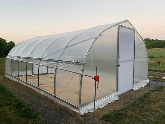 Backyard & Homestead Greenhouse Kit - 14' x 18' 14' x 18' / Roll Up Sides - Auto Vent (Non-electric) / 30 Mindful Farmer