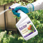 Applying Bonide Rot-Stop Ready-to-Use foliar spray in a garden