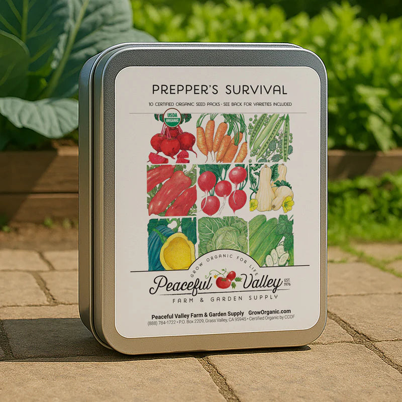 Gift Seed Tin - Prepper's Survival Collection Peaceful Valley