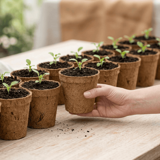 Coconut Fiber Round Pots - 2.25" (Pack of 12) Grow Organic