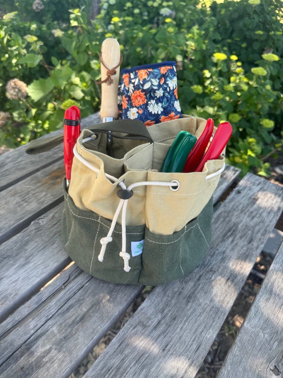 Garden Bucket Bag - Heavy Waxed Canvas The Celtic Farm