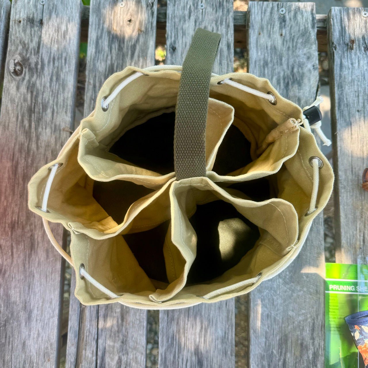 Garden Bucket Bag - Heavy Waxed Canvas The Celtic Farm