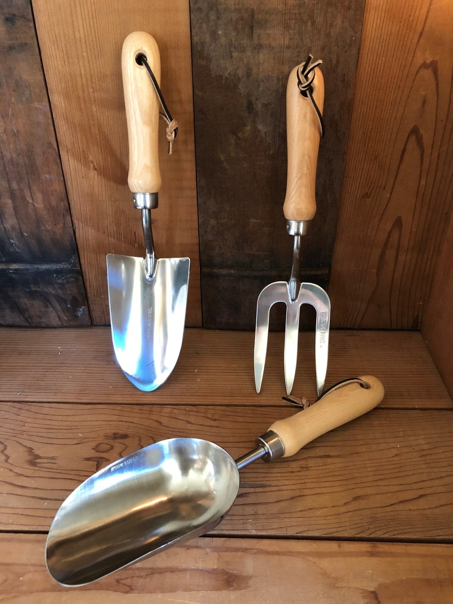 Garden Hand Tool Set - Hardwood and Stainless The Celtic Farm