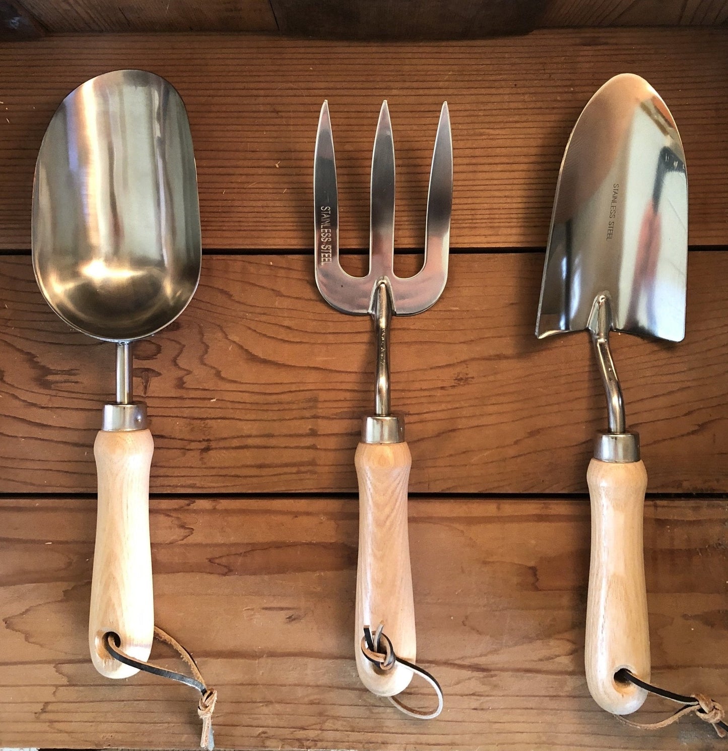 Garden Hand Tool Set - Hardwood and Stainless Burlap Bag (No Additional Cost) The Celtic Farm