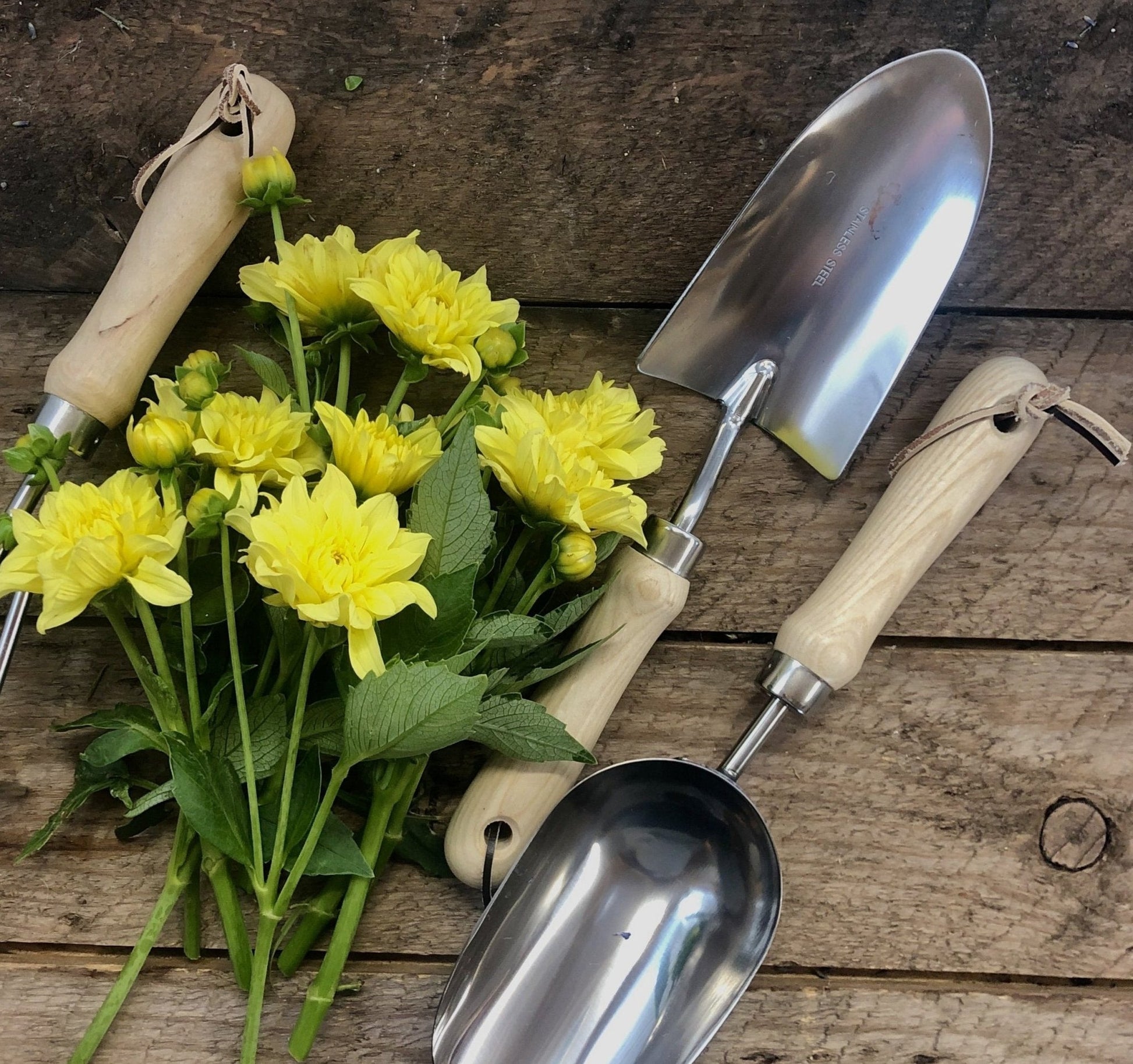 Garden Hand Tool Set - Hardwood and Stainless The Celtic Farm