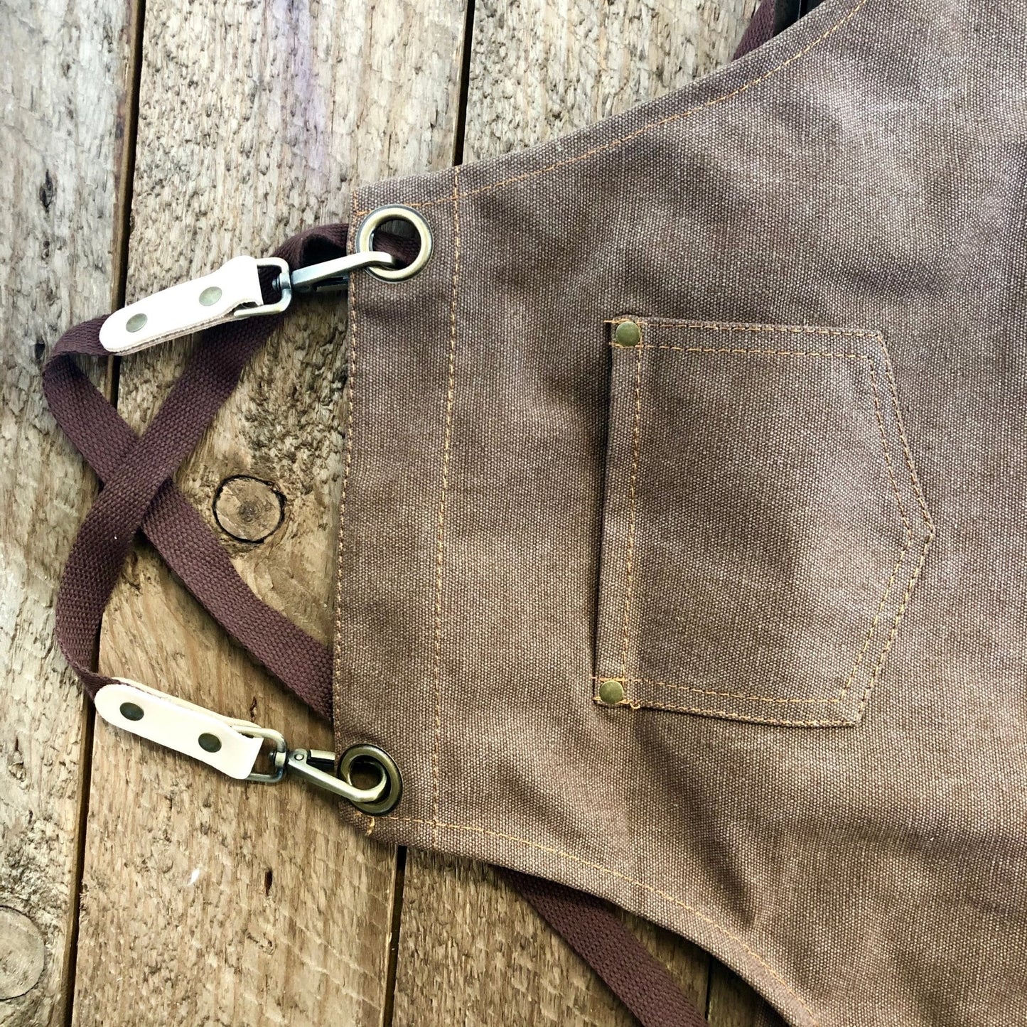 Gardening Apron - Waxed Canvas Apron with Pockets The Celtic Farm