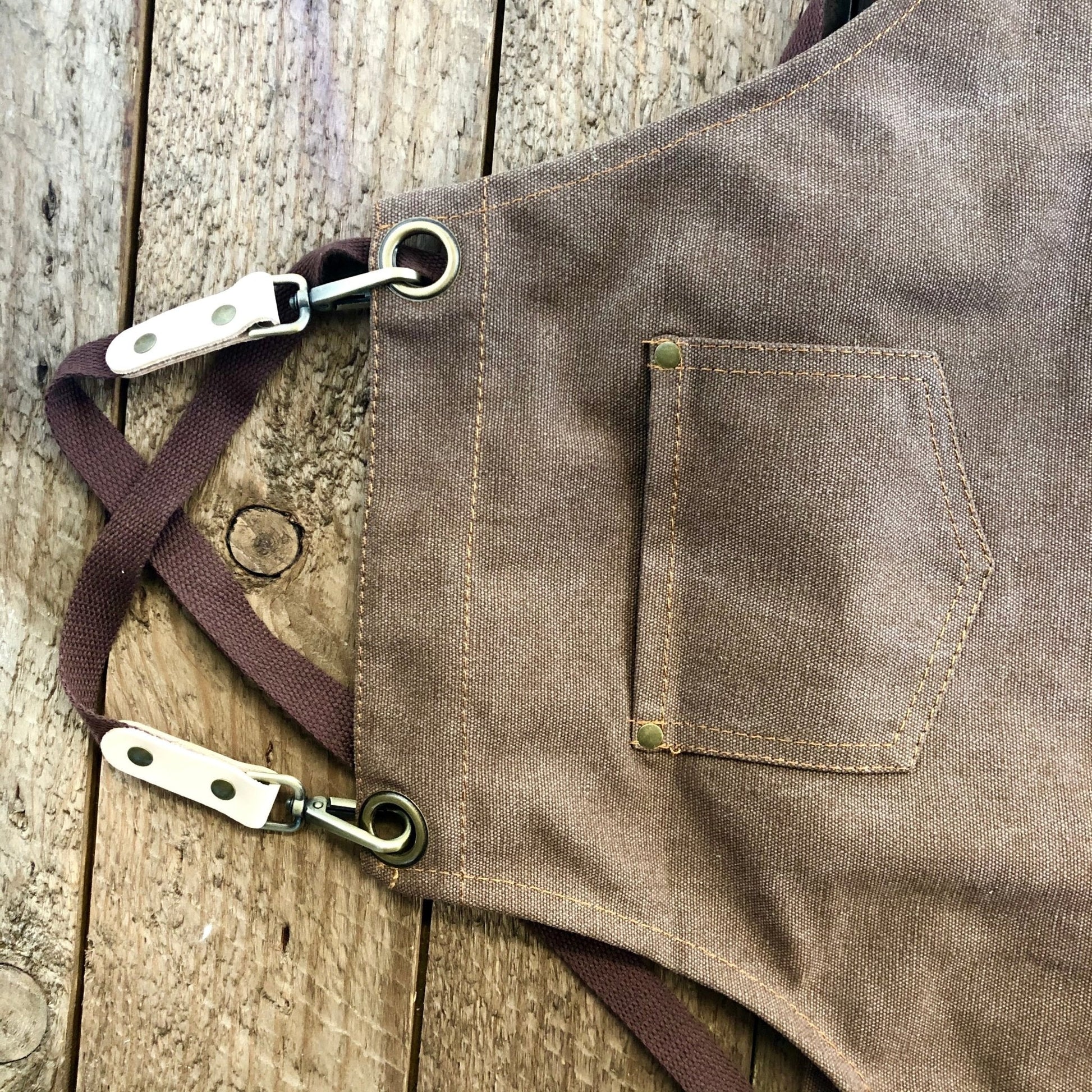 Gardening Apron - Waxed Canvas Apron with Pockets The Celtic Farm