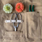Gardening Apron - Waxed Canvas Apron with Pockets (Khaki) The Celtic Farm