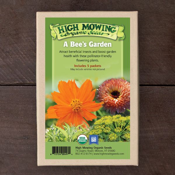 A Bee's Garden 5 Organic Seeds Packets High Mowing Seeds