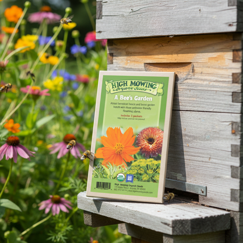 A Bee's Garden 5 Organic Seeds Packets High Mowing Seeds