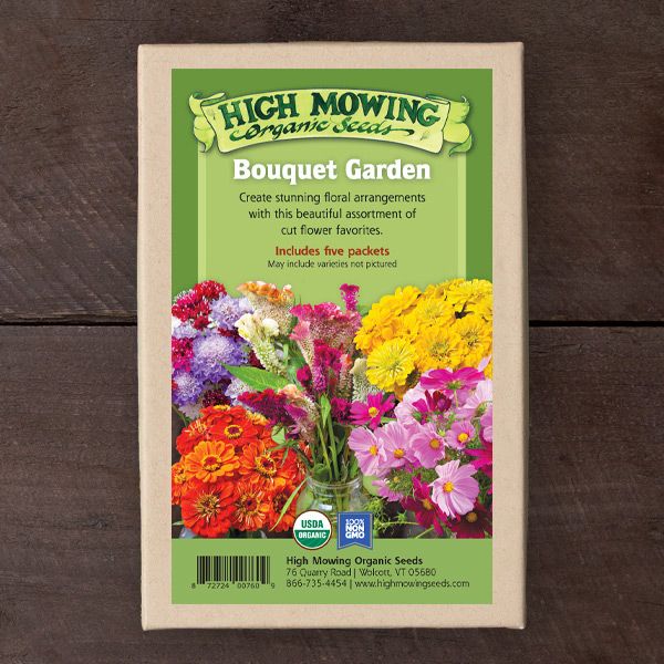 Organic Bouquet Garden 5 Seeds Packets High Mowing Seeds