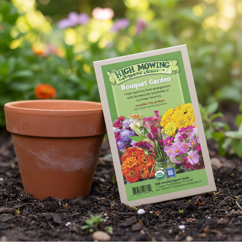 Organic Bouquet Garden 5 Seeds Packets High Mowing Seeds