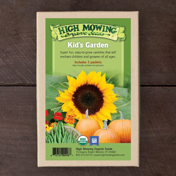 Organic Kid's Garden 5 Seeds Packets High Mowing Seeds