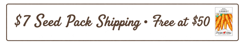 Qualifying seed-pack orders ship for $7 or free at $50