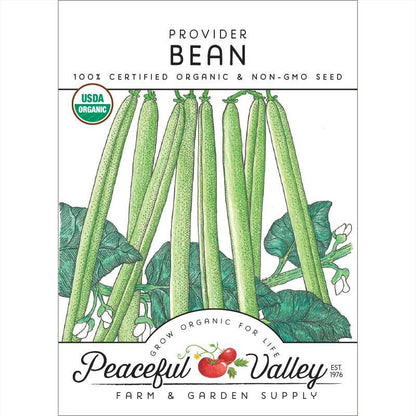 Provider Bush Bean Seeds (Organic) Peaceful Valley