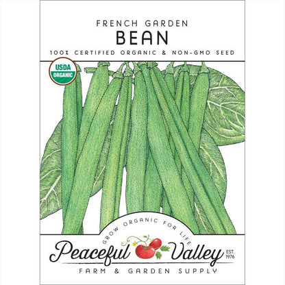 French Garden Bean Seeds (Organic) Peaceful Valley
