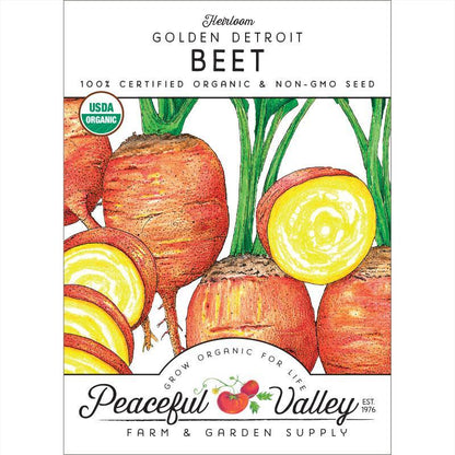 Golden Detroit Beet Seeds (Organic) Peaceful Valley