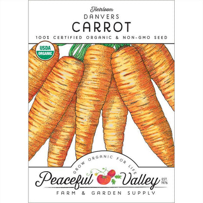 Danvers Carrot Seeds (Organic) Peaceful Valley