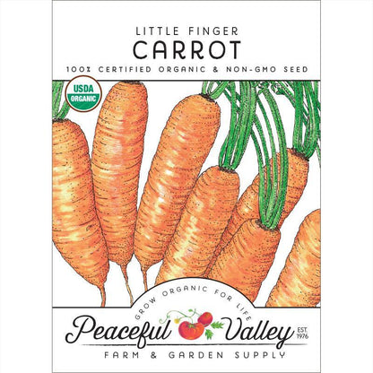 Little Finger Carrot Seeds (Organic) Peaceful Valley