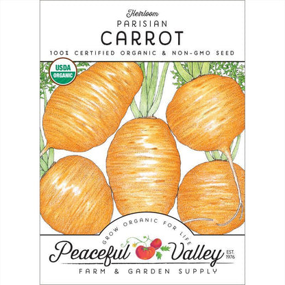 Parisian Carrot Seeds (Organic) Peaceful Valley