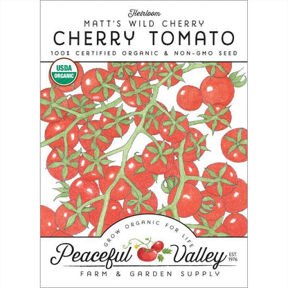 Matt's Wild Cherry Cherry Tomato Seeds (Organic) Peaceful Valley