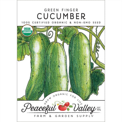 Green Finger Cucumber Seeds (Organic) Peaceful Valley