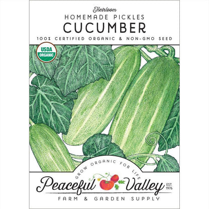 Homemade Pickles Cucumber Seeds (Organic) Peaceful Valley