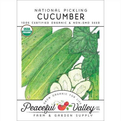 National Pickling Cucumber Seeds (Organic) Peaceful Valley