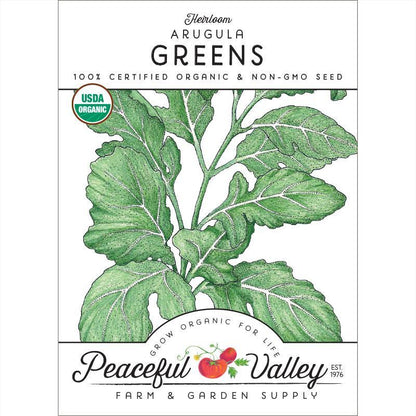 Arugula Greens Seeds (Organic) Peaceful Valley
