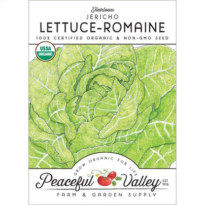 Romaine, Jericho Lettuce Seeds (Organic) Peaceful Valley