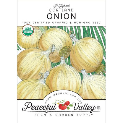 Cortland Onion Seeds (Organic) Peaceful Valley