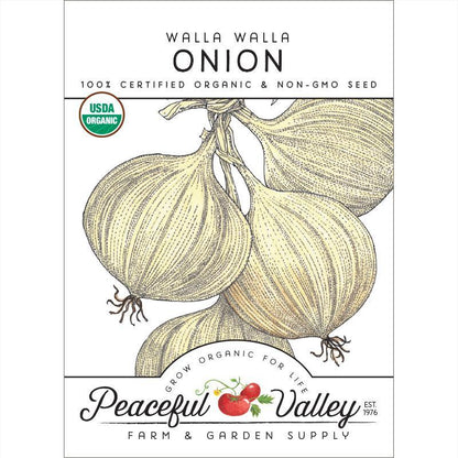 Walla Walla Onion Seeds (Organic) Peaceful Valley