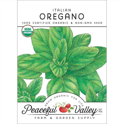 Italian Oregano Seeds (Organic) Peaceful Valley