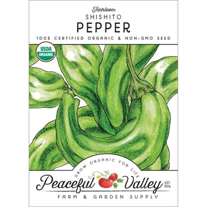 Shishito Pepper Seeds (Organic) Peaceful Valley