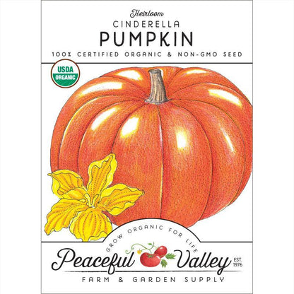 Cinderella Pumpkin Seeds (Organic) Peaceful Valley