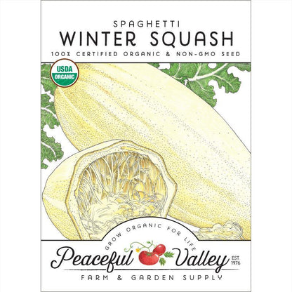 Spaghetti Winter Squash Seeds (Organic) Peaceful Valley