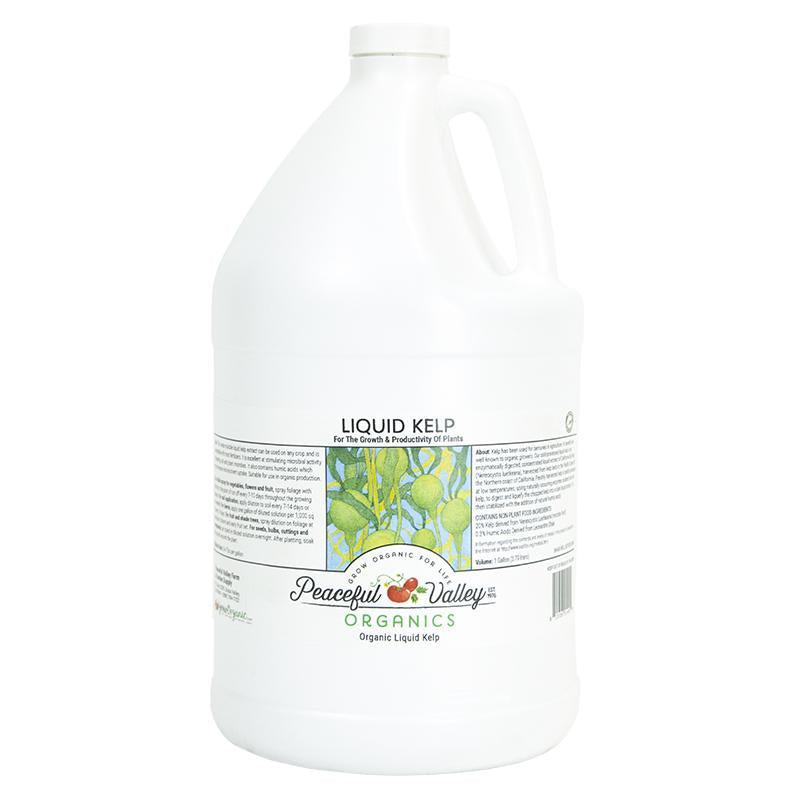 liquid kelp organic seaweed fertilizer 1 gallon of concentrate Peaceful Valley Organic Liquid Kelp