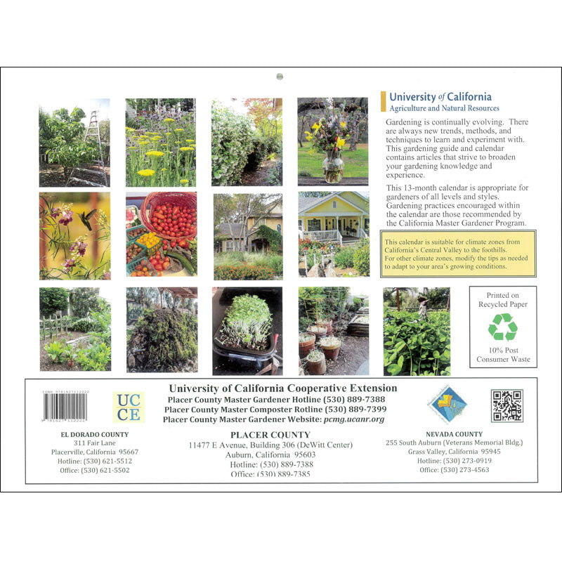 Gardener's Companion 2023 Calendar-back