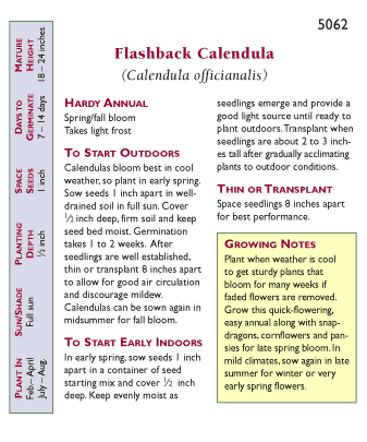 Renee's Garden Calendula Butterfly Flashback (Heirloom) Renee's Garden Calendula Butterfly Flashback (Heirloom) Flower Seed & Bulbs