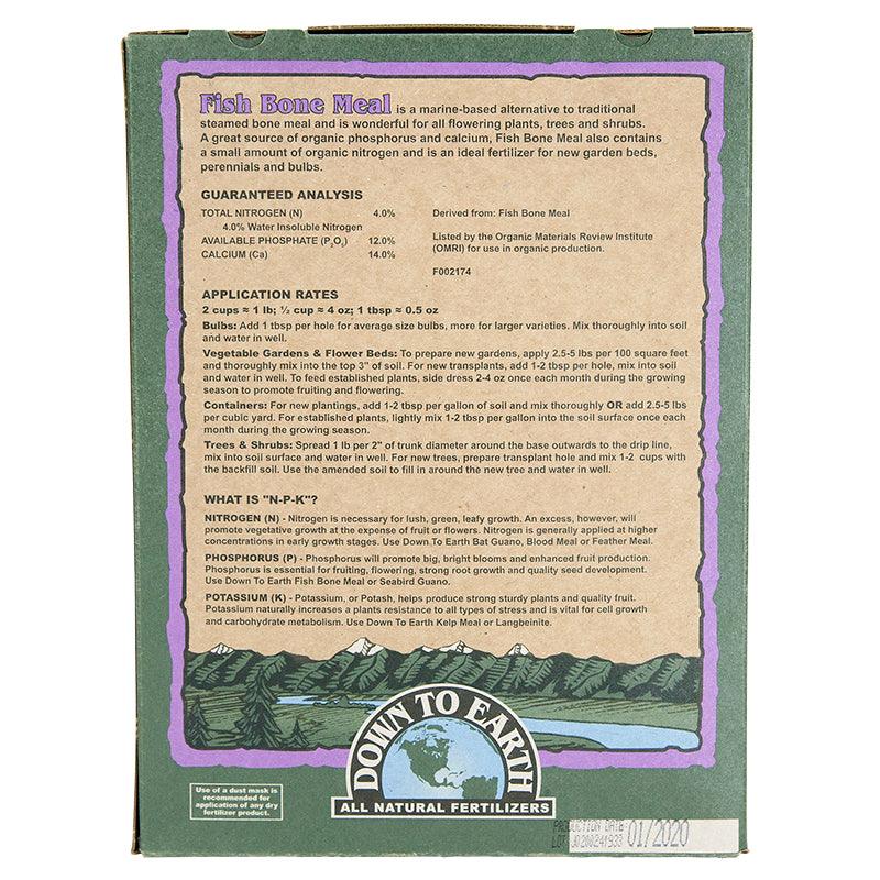 Fish Bone Meal 4-12-0 (5 Lb) - Grow Organic Fish Bone Meal 4-12-0 (5 lb) Fertilizer