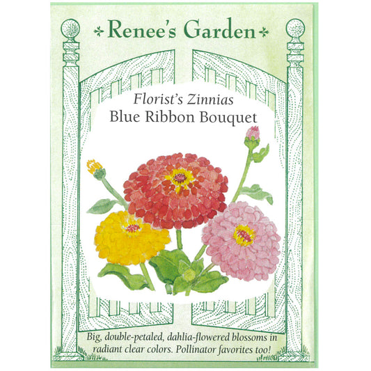 Blue Ribbon Bouquet Florist Zinnia Flower Seeds