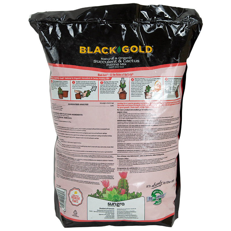 Black Gold Succulent and Cactus Mix (8 qt) - Grow Organic Black Gold Succulent and Cactus Mix (8 qt) Growing