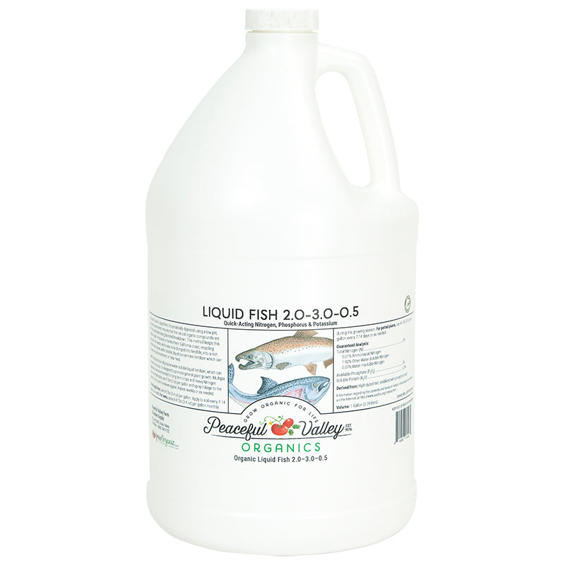 Peaceful Valley Organic Liquid Fish 2-3-0.5 (Gallon) Peaceful Valley Organic Liquid Fish 2-3-0.5 (Gallon) Fertilizer