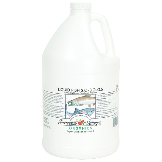 Peaceful Valley Organic Liquid Fish 2-3-0.5 (Gallon) Peaceful Valley Organic Liquid Fish 2-3-0.5 (Gallon) Fertilizer