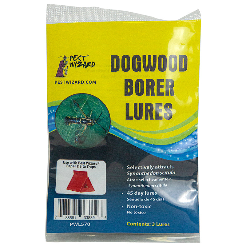 Pest Wizard Dogwood Borer Lure 3-Pack package front on white background.