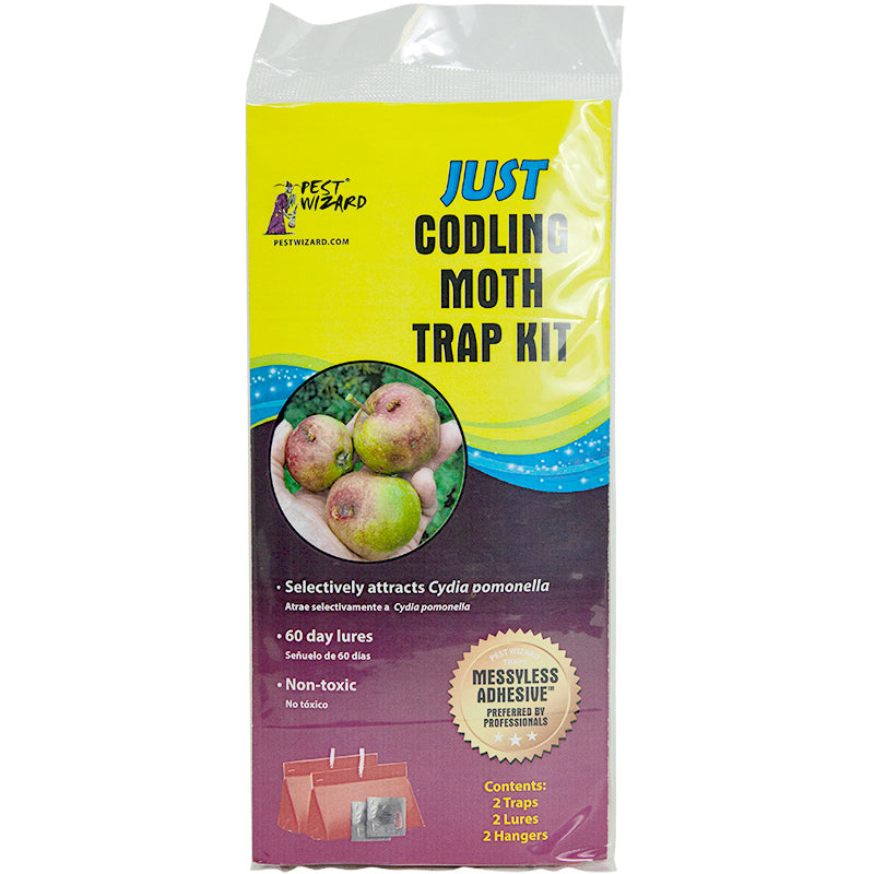 Pest Wizard JUST Codling Moth Trap Kit package front on white background.