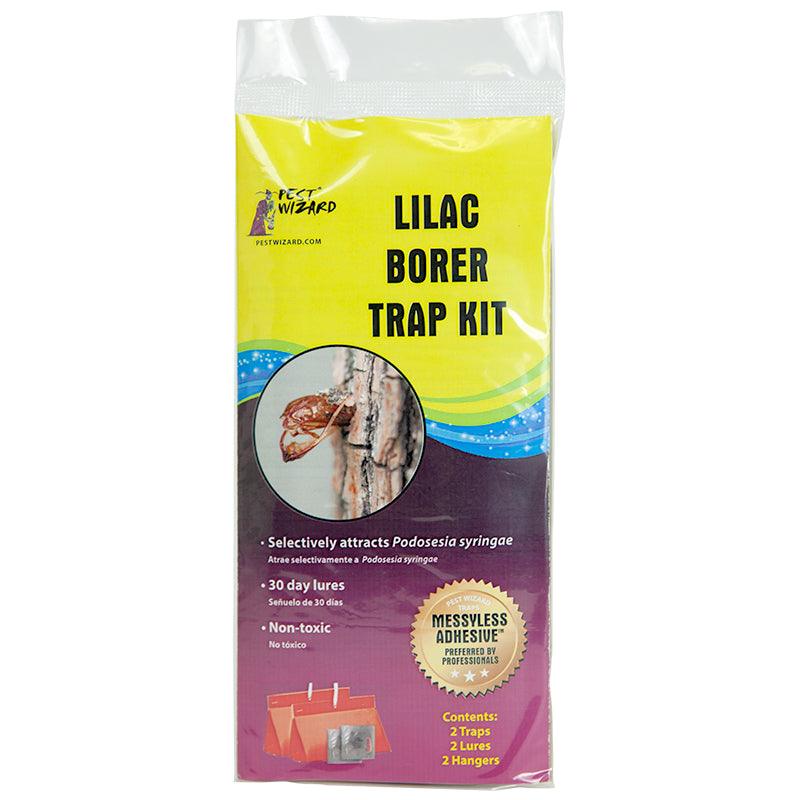 Pest Wizard Lilac Borer Trap Kit package front on white background.