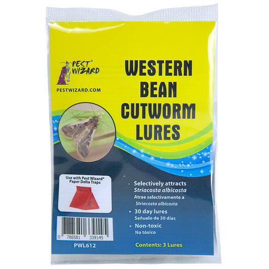 Pest Wizard Western Bean Cutworm Lures 3-Pack package front on white background.